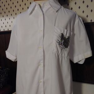 Cat pocket Button Down Shirt